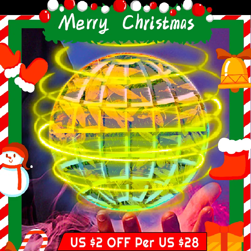 ElectricRC самолеты летающий мяч Boomerang Flyorb Magic с светодиодными светильниками Drone Hover Press Spinner Fidget Toys Kids Family Gifts 221128
