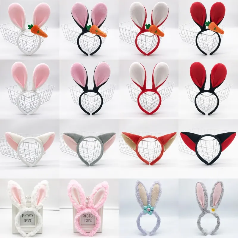 Easter Party Rabbit Hairbands Adult Kids Birthday Cosplay Theme Headbands Rabbit Bunny Elephant Fox Ears Headband