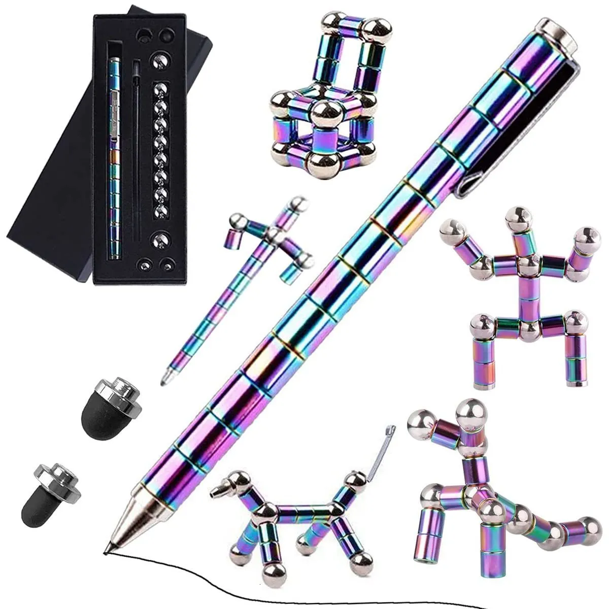 Fidget Chaîne Et Cube En Métal GZqiancang - Anti-Stress, Anxiété - Pour Concentration Et Relaxation