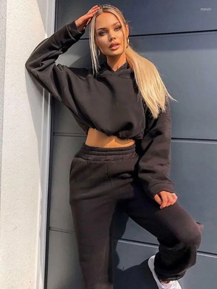 Women's Two Piece Pants Set Tracksuit Women Winter 2022 Plus Size Hoodies And Sweatpants Sportswear Suit Female Casual Outfits Sports