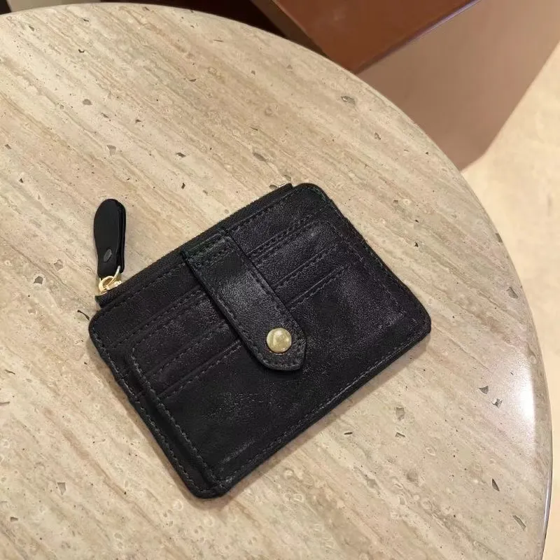 Real Leather Small Zero Wallet mini carte de cr￩dit Citibank Credit American Express Premier Premier Fashion Gift