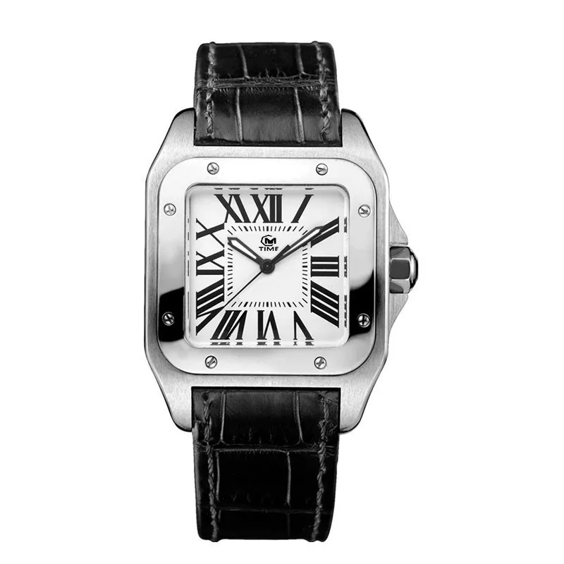 Reloj de hombre Cuarzo Movimiento VK Reloj de negocios Tamaño 39 mm / 35 mm Material de acero 316L simple Cristal de zafiro Aspecto exquisito Impermeable profundo