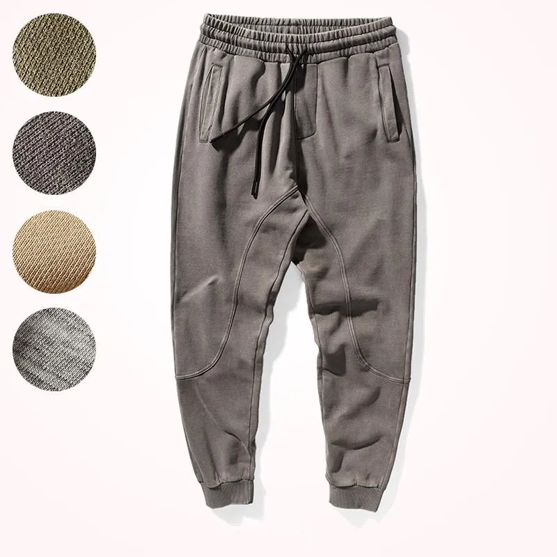 Calças masculinas Autumn e Winter Pure Cotton Loose Sweetpals Sweetpants Casual All -Matching Sports Troushers