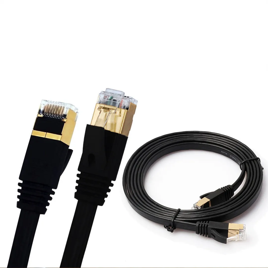 CAT7 Ethernet CABLE CAT 7 kable Płaska sieć internetowa RJ45 LAN Patch Cords