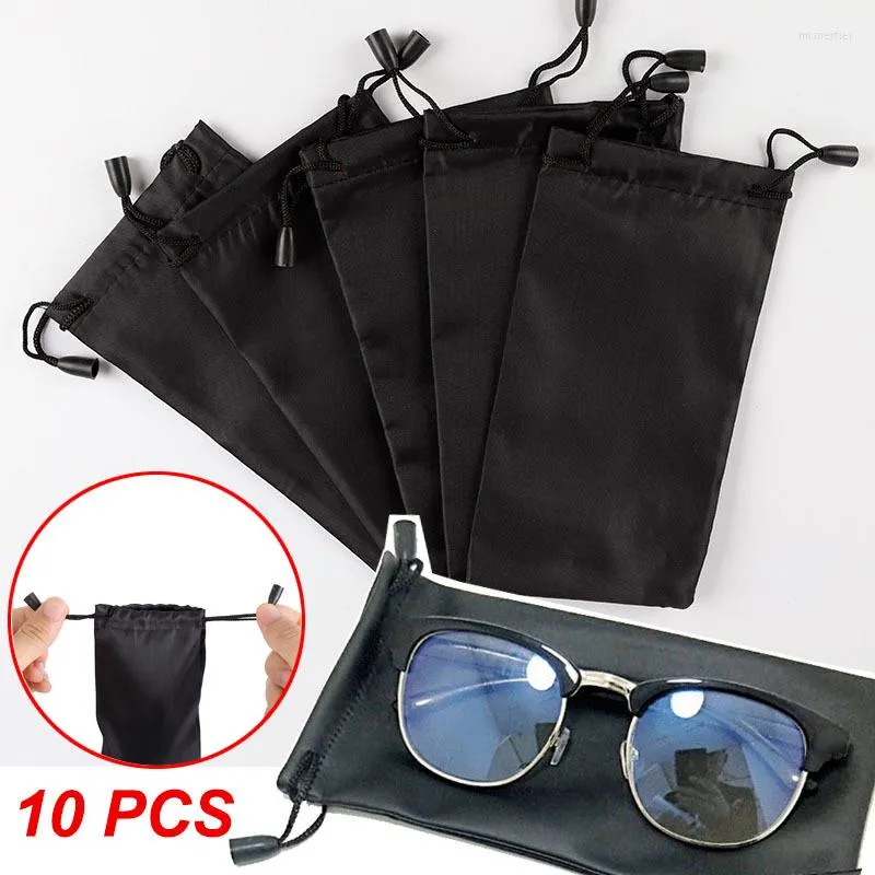 Storage Bags 10pcs Sunglasses Bag Drawstring Microfiber Dust Proof Pouch Pocket Glasses Carry Portable Eyewear Container