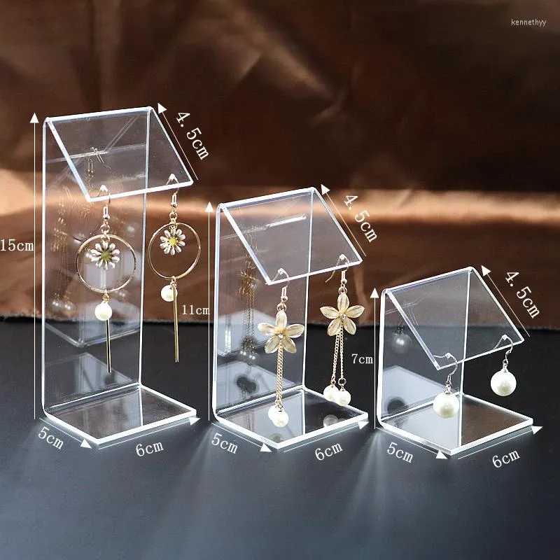 Jewelry Pouches Acrylic Earring Display Stand Organizer Hanging Shelf Case Holder Props Jewellery Set Show Customized