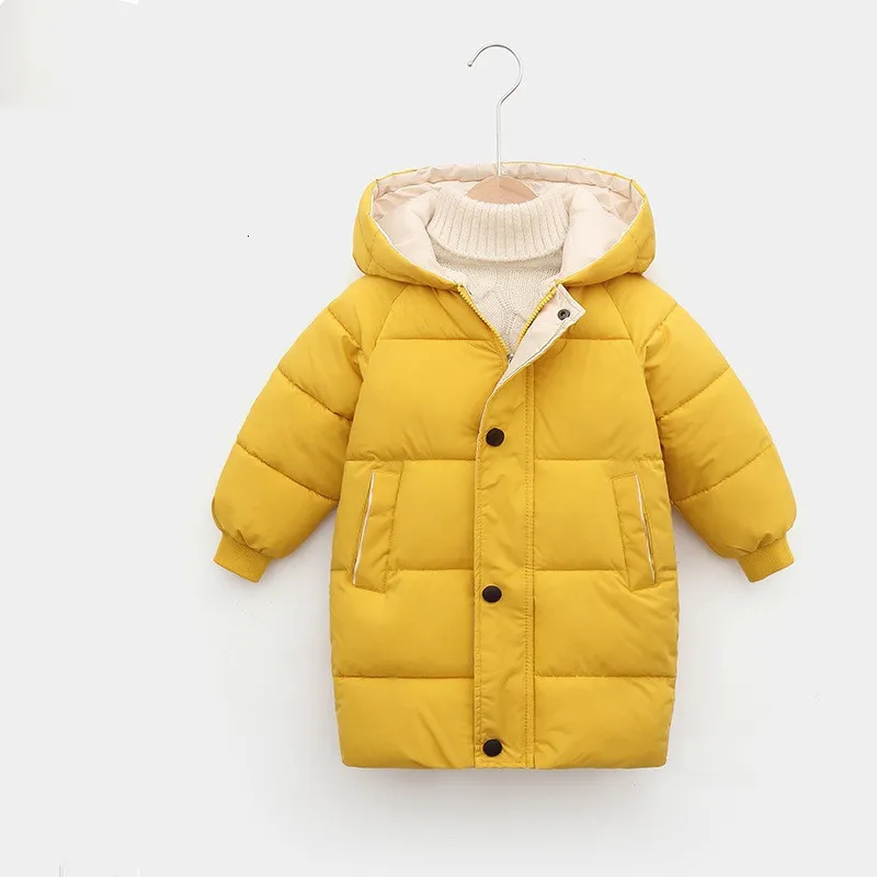 Down Coat Boys Down Jacket Coat Overcoat Cotton Zipper Warm Plus Thicken Winter Teenager Children's Clothing 221128