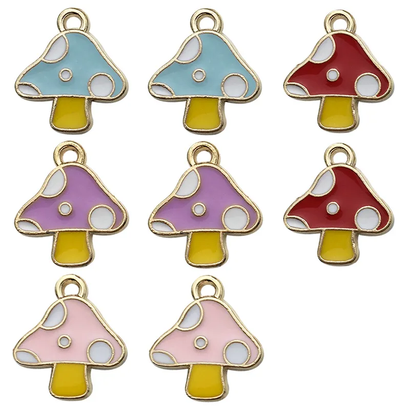 Pendentif à breloques champignon pour porte-clés collier bracelet boucles d'oreilles fabrication de bijoux fournitures résultats composants accessoires cadeau de noël en gros