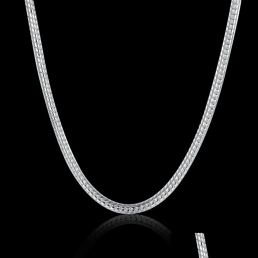 Chaînes 100 Collier En Acier Inoxydable Chaîne De Serpent Rond Fit Pandora Bijoux De Mode Liens 2 Mm 1828 Pouces Drop Delivery Neckla Dhgarden Dhvmn