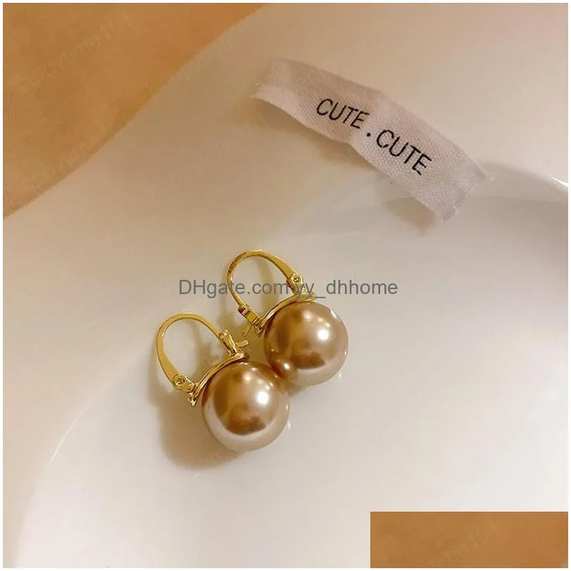Dangle Chandelier Korean Simple Pearl Dangle Earrings Retro Fashion 925 Sier Needle Luxury Wedding Party Girls Jewelry Drop Deliver Dht4A