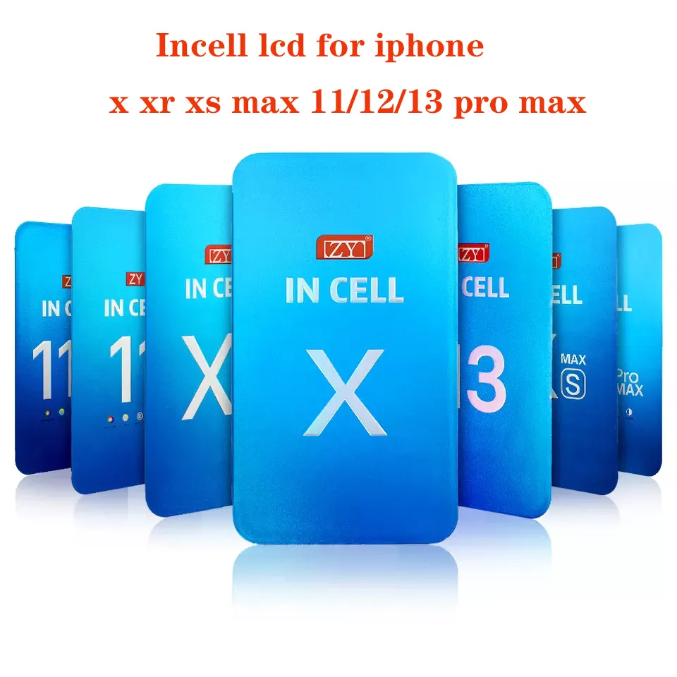 Painel LCD do ZY Incell para iPhone X XR XS Max 11 12 13 Mini Pro Max Alto brilho Substituição 3D Digitalizador de tela de toque Montagem completa vs gx oled tft