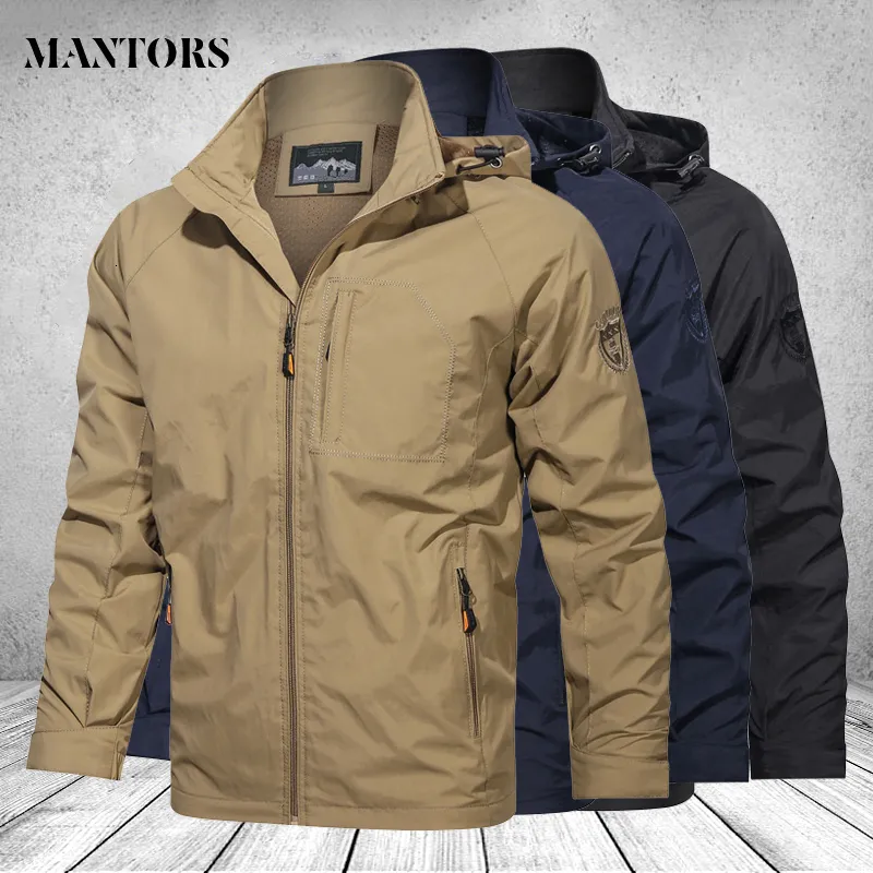 Men's Jackets Men Windbreaker Autumn Long Sleeve Solid Casual Sport Zipper Outdoor Waterproof Coat Male Clothing Outwears 4XL 221129