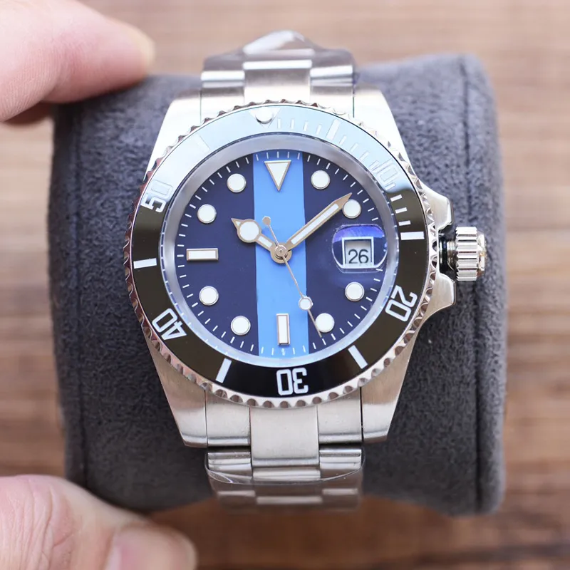 Watch Mens Watch Automatic Movement Waterproof 40mm Stainless Steel Strap Fashion Wristwatches Business Watches Wristwatch Color Bar Dial