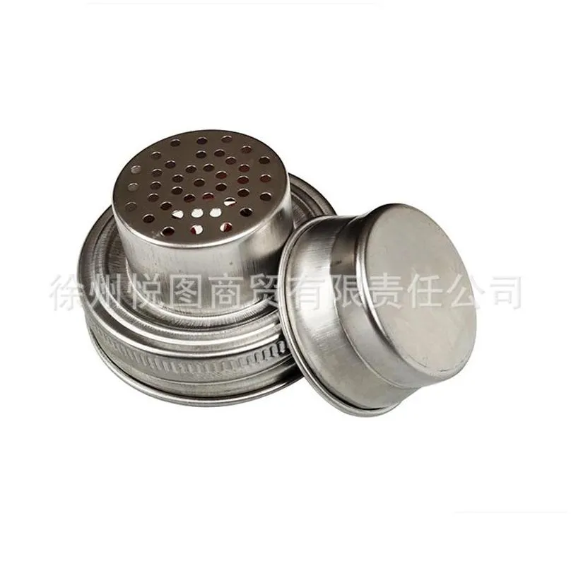 304 stainless steel shaker lids 70mm caliber regular mouth silicone sealing plug mason jar drinkware lid prevent rusting cover hot 4 6yt