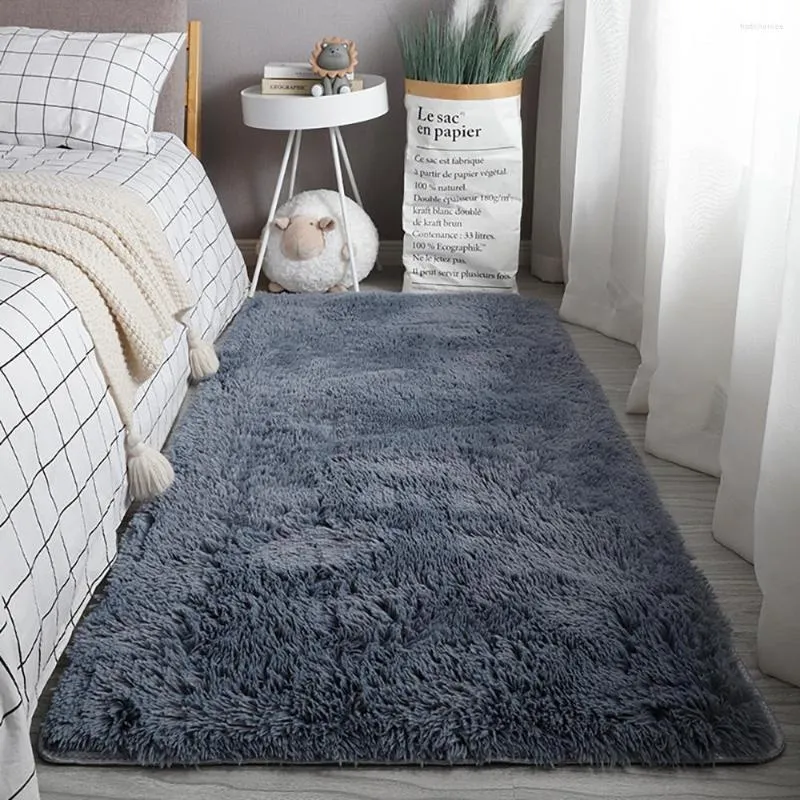 Tapis 14 Couleurs Tapis De Fourrure En Peluche Doux Cheveux Longs Imitation Laine Pad Tapis Chambre Chevet Tapis De Sol Canapé Coussin Salon Blanc