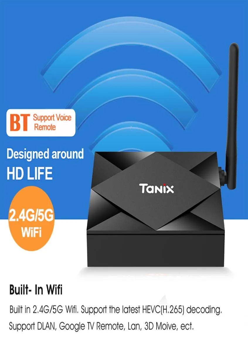 Tanix TX6S Android 100 TV BOX ALLWINNER H616 QUAD CORE 4GB 32GB 64GB A53 CPU DUAL WIFI BLUETOOTH SMART BOXES9133319