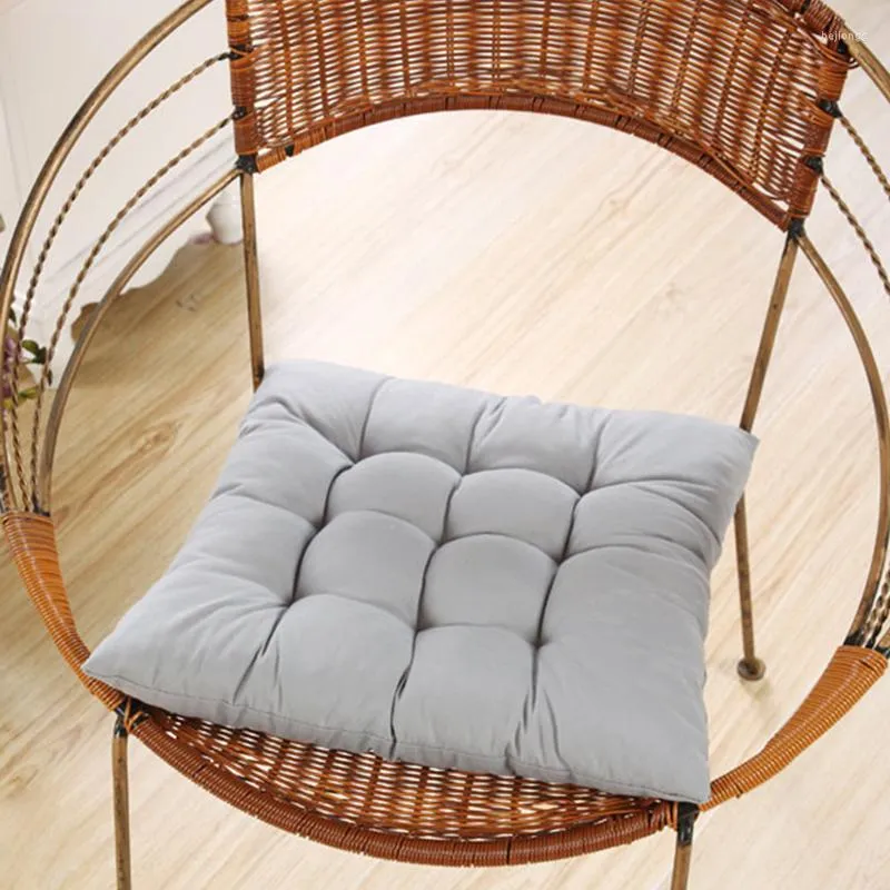 Cuscino per sedia quadrata 40X40 cm Morbido e spesso cotone perlato Tinta unita Sedile S Schienale Tappetini protettivi per ufficio invernali