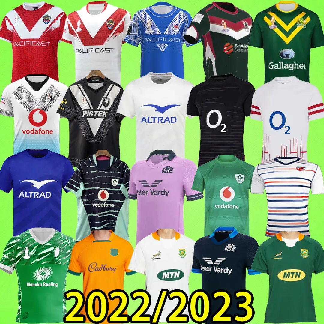 2022 2023 Rugby League Jerseys Frankrijk Engeland Australië Wereldbeker Ierland Schotland Jamaica Nationaal Team Fiji 22 23 Hongarije Tonga Samoa Zuid -Usas Nieuw Afrika Zeeland