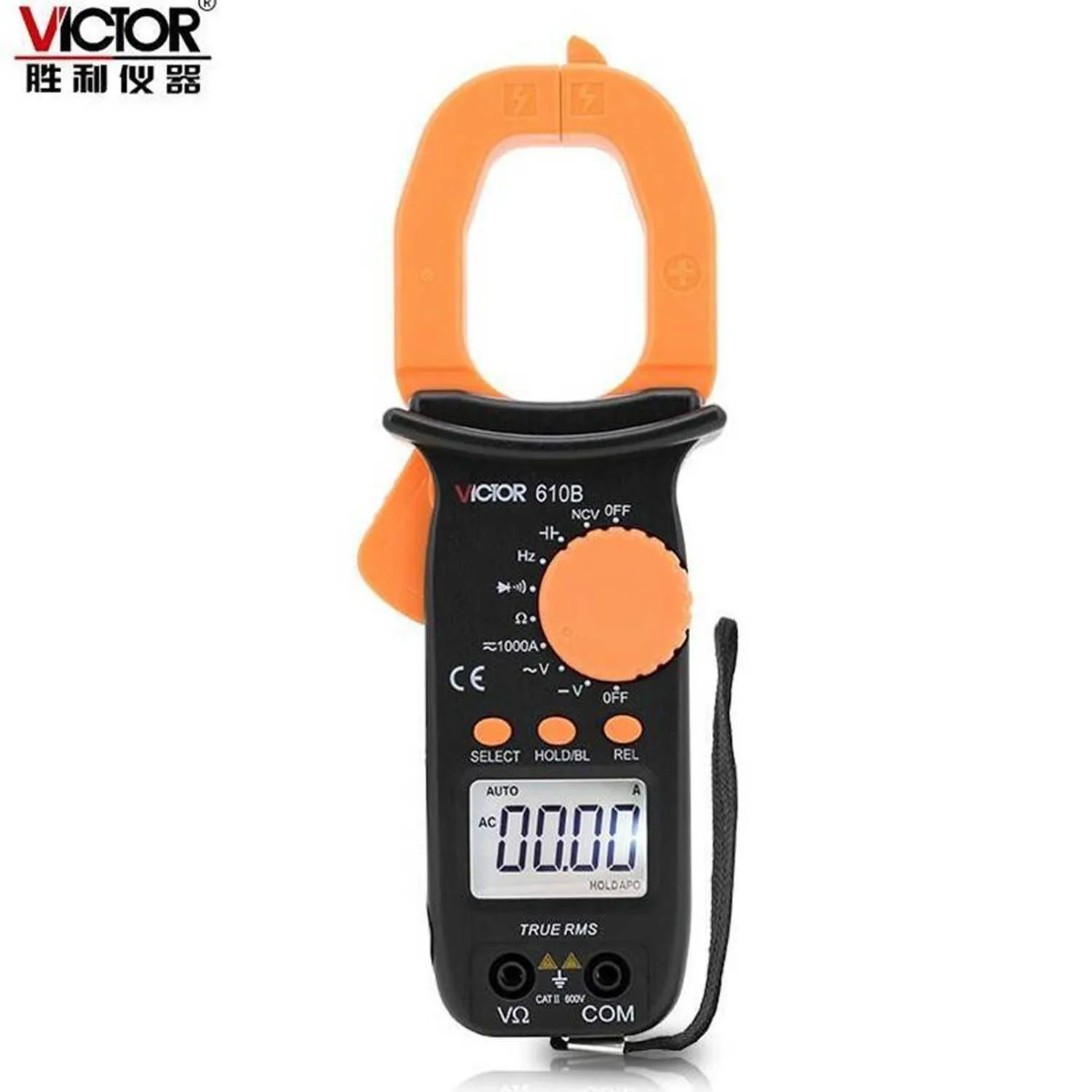 Victor VC610C VC610B Handheld AC DC Digital Cramp Meter Range True RMS Operação Way Auto LCD Tamanho 35 24mm.
