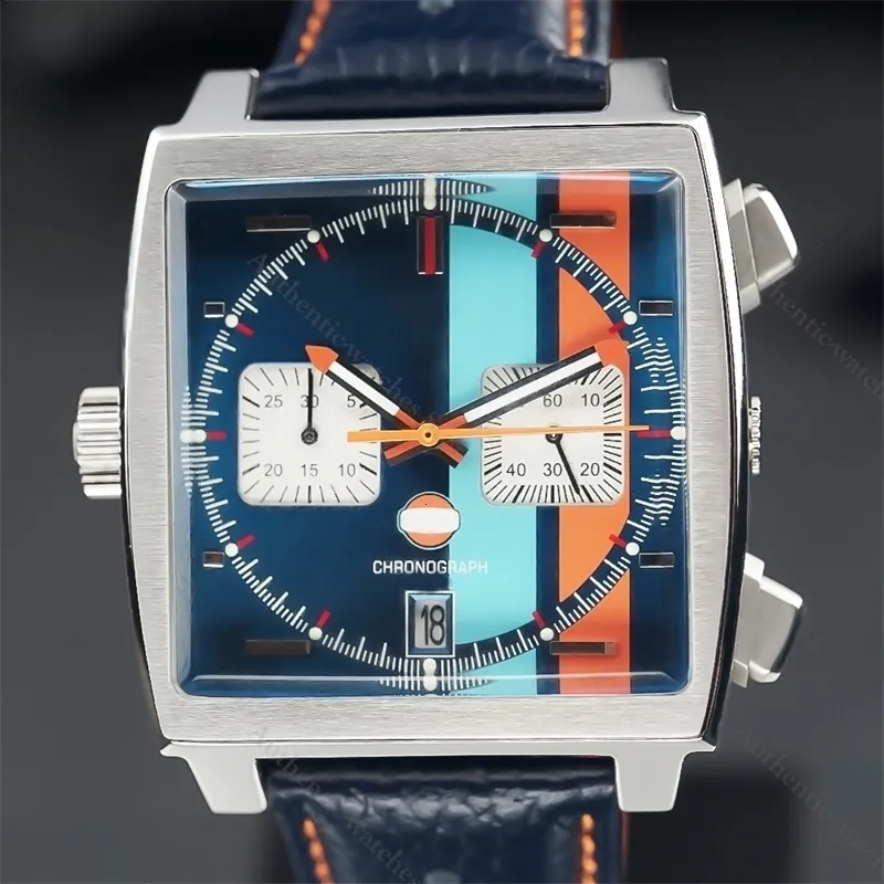 Top Brand Mens Quartz Racing Edition Limit Wristwatch With Blue