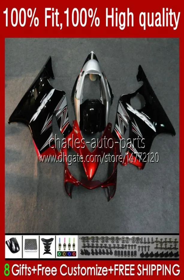 Корпус формы для инъекции для Honda CBR 600 F4i FS CC F4 I 600F4I 600CC 0407 55NO31 Красный черный CBR600F4I CBR600 F4I 04 05 06 07 CBR600F1175631