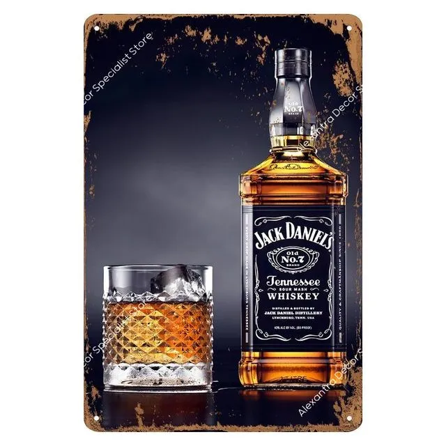 Mirror Jack Daniel's Whiskey Collage pub/bar, mancave, home decoration