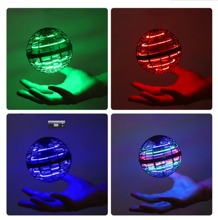 Magic Flying Ball Fingertip Toys Hover Orb Controller Mini Drone Boomerang Spinner 360 Rotating Spinning UFO Safe for Kids Adults Gyro