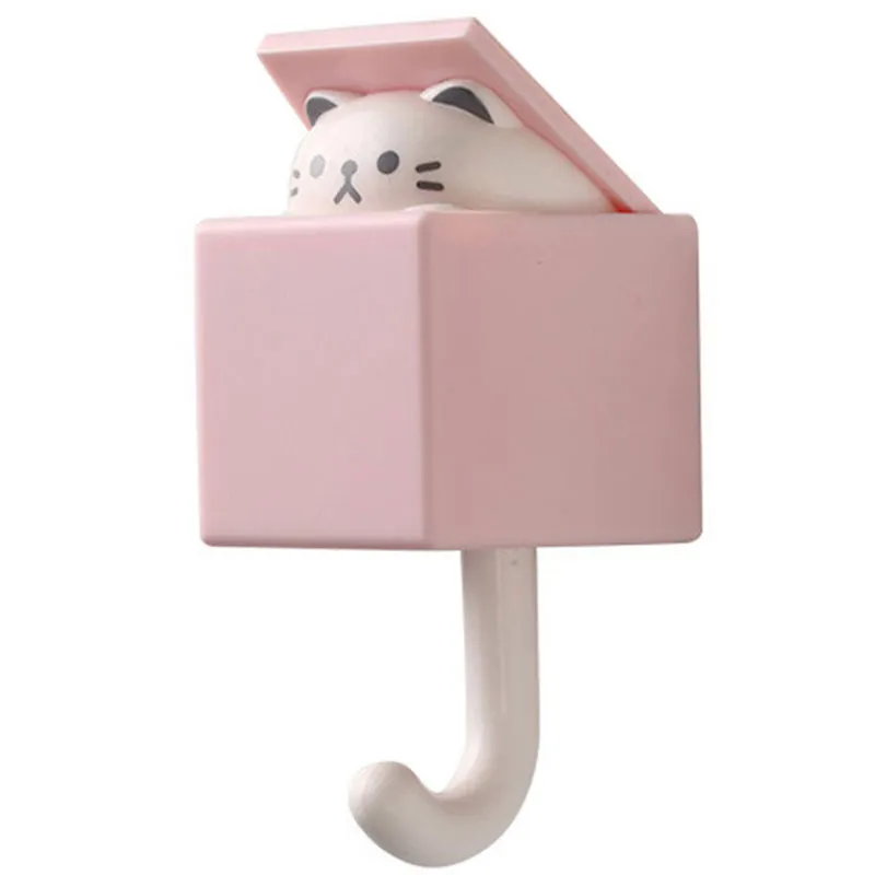 Creative Cat Hook Cute Seamless Dormitory Bedroom Door Hangers Airflow Hooks Key Umbrella Towel Cap Coat Rack Wall Decoration Zxf63 From Dreamhome jy 1.44 DHgate.Com