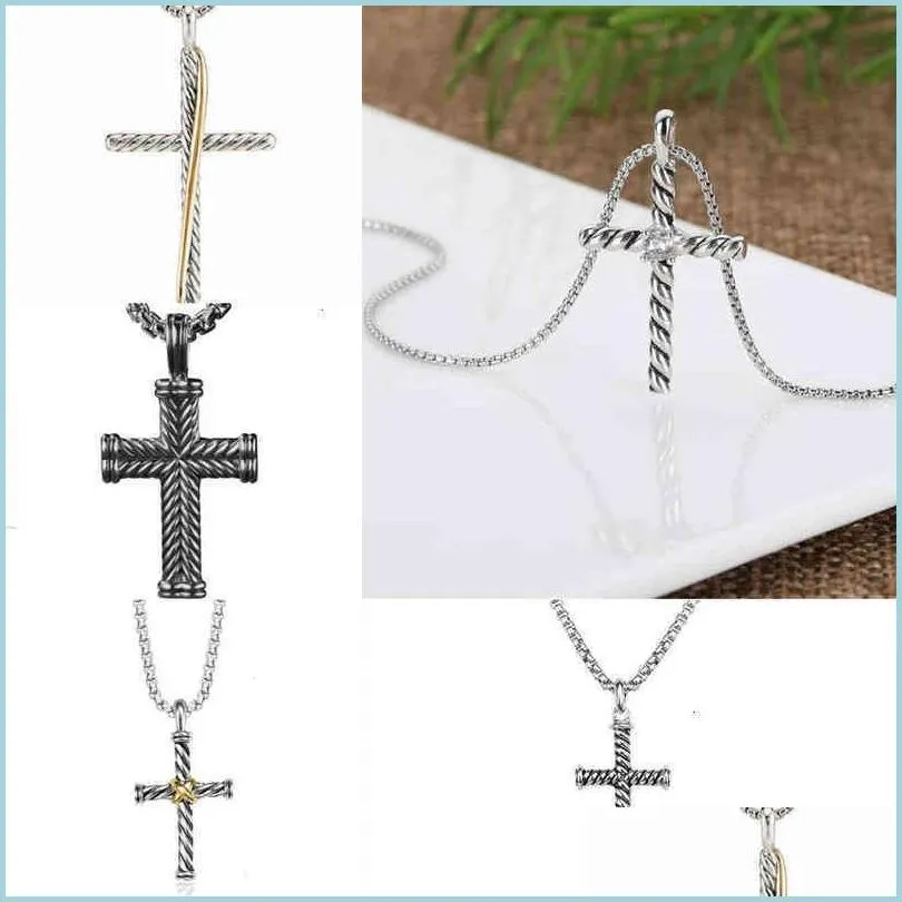Подвесные ожерелья цепные колье ожерелья бриллиантовые ожерелья для мужчин женщин дизайнер роскошные подвески Amet Brand Brand Retro Clas dhgarden dhtqb