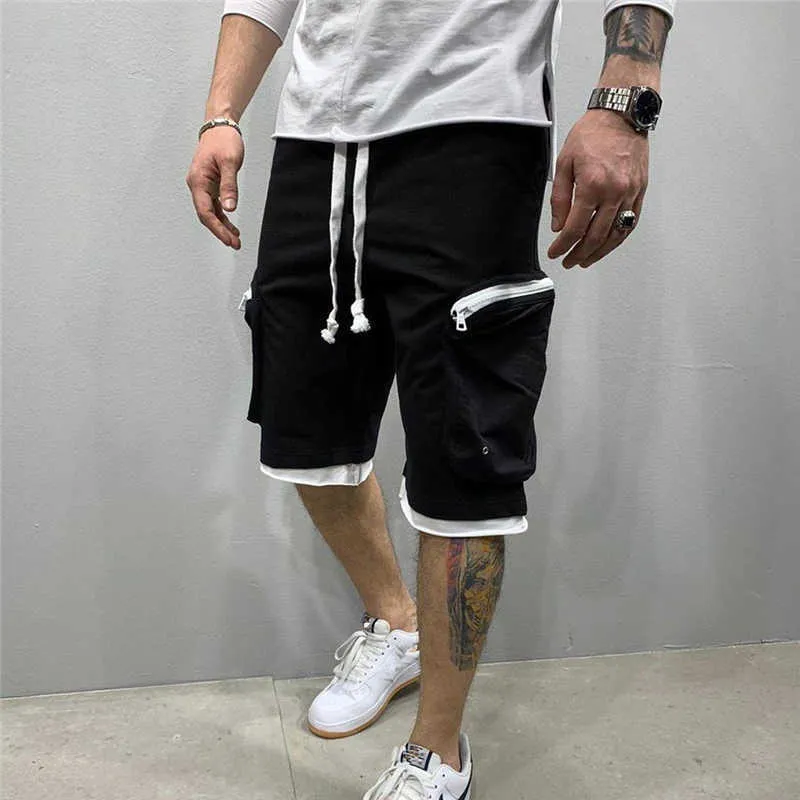 Pantaloncini da uomo Summer Gym pantaloncini ad asciugatura rapida Casual fitness streetwear da jogging da uomo pantaloni corti da uomo Multi-tasca sportiva casual hip cargo short T221129