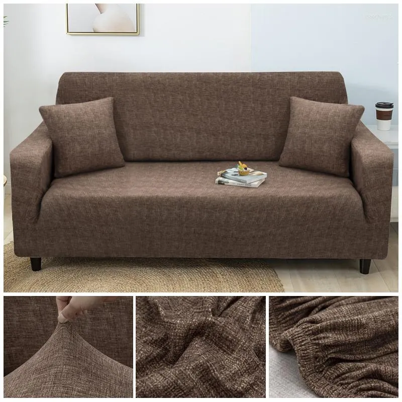 Pokrywa krzesełka Pokrywa Sofa Zestaw Zestaw Elastyczna kanapa do salonu Pets Cubre Redel 1/2/3/4-SEater 1PC