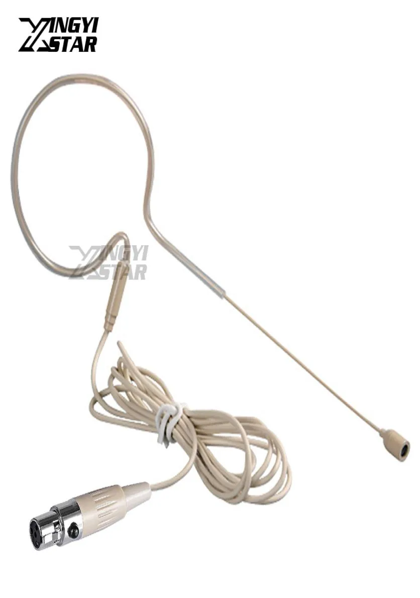 Mini XLR 4 Pin TA4F Wired Single Earhook Condenser Mic Headset Microphone Microfone Microfono For UHF Wireless System BodyPack Tra3157343