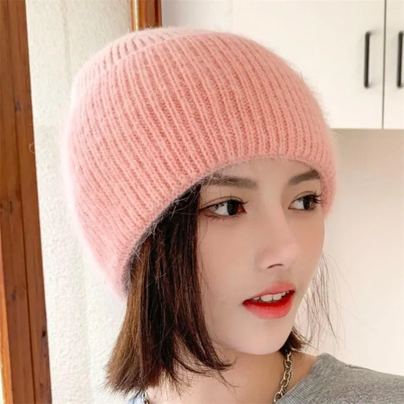 Ball Caps Womens Casual Fold Hem Warm Fashion Hat Knit Solid Trim Outdoor Activities Windproof Cap