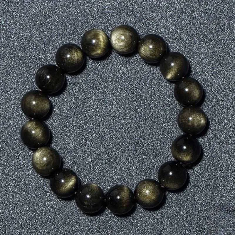 spirituele chakra's Armband Kralen Natuurlijke Goud Obsidiaan Armbanden Voor Vrouwen Stone Crystal Healing Sieraden Bulk Groothandel