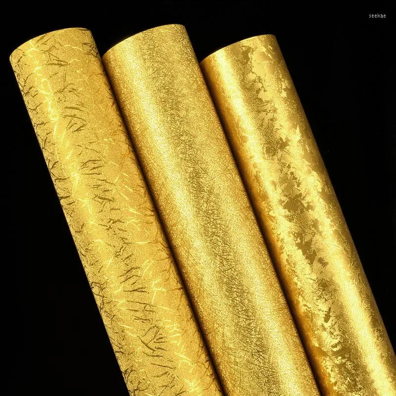 Gold Foil Wallpaper Luxe Metallic Sheen For Walls & Ceilings In KTVs