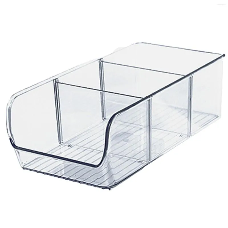 Bouteilles de stockage Muiti-use Transparent Kicthen Organizer Trays Box Durable Container Réfrigérateur