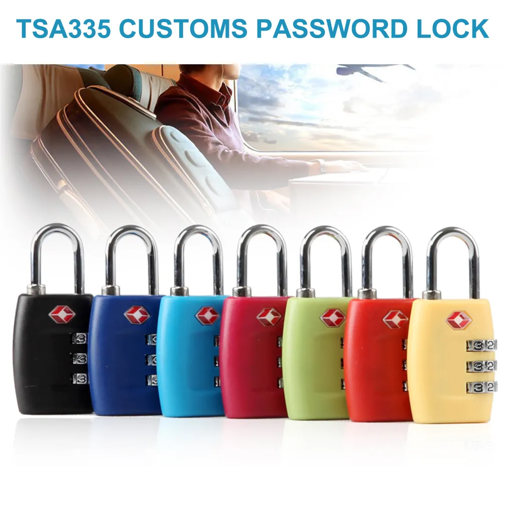 New 3 Digit Code Combination Lock Resettable Customs locks Travel locks Luggage Padlock Suitcase High Security C1124