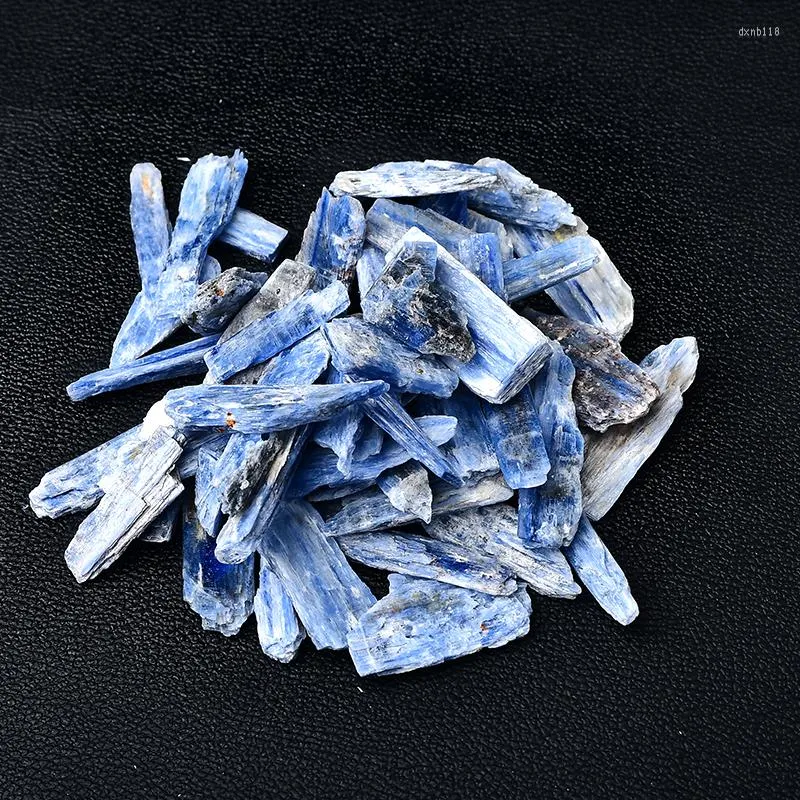 Decorative Figurines Natural Kyanite Thin Quartz Sheet Shape Blue Washed Crystal Gravel Gemstones Sed For Reiki Healing Original Crystals