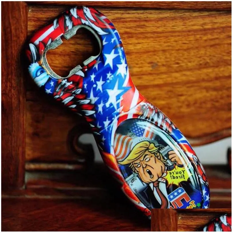 Openers Donald Trump Bottle Opener Printing Sound Voice Funny Personalize Novelty Toy Beer Openers Kitchen Tool 4854 Q2 Drop Deliver Dh1Wk