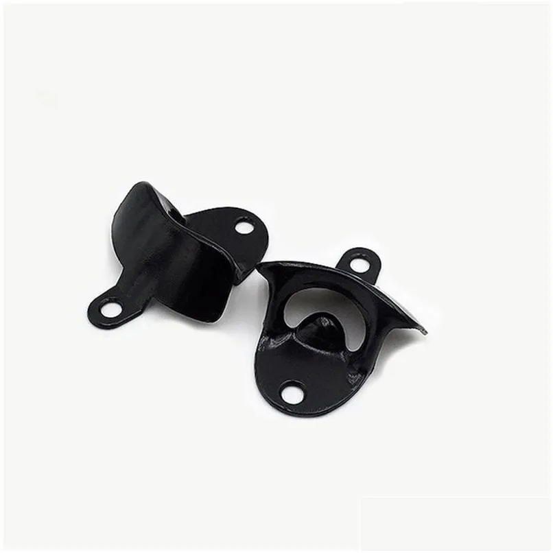 Öppnare Kirsite Wall Hanging Bottle Opener Kök Tillbehör Black Metal Bar Soda Glass Cap Openers Högklass 2 8GS WW Drop Deliv Dhnwf