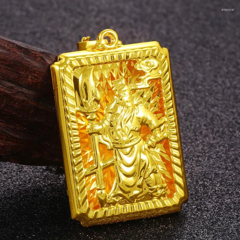 Vietnamese Alluvial Gold Buddha Charms 2022 Design Big Square
