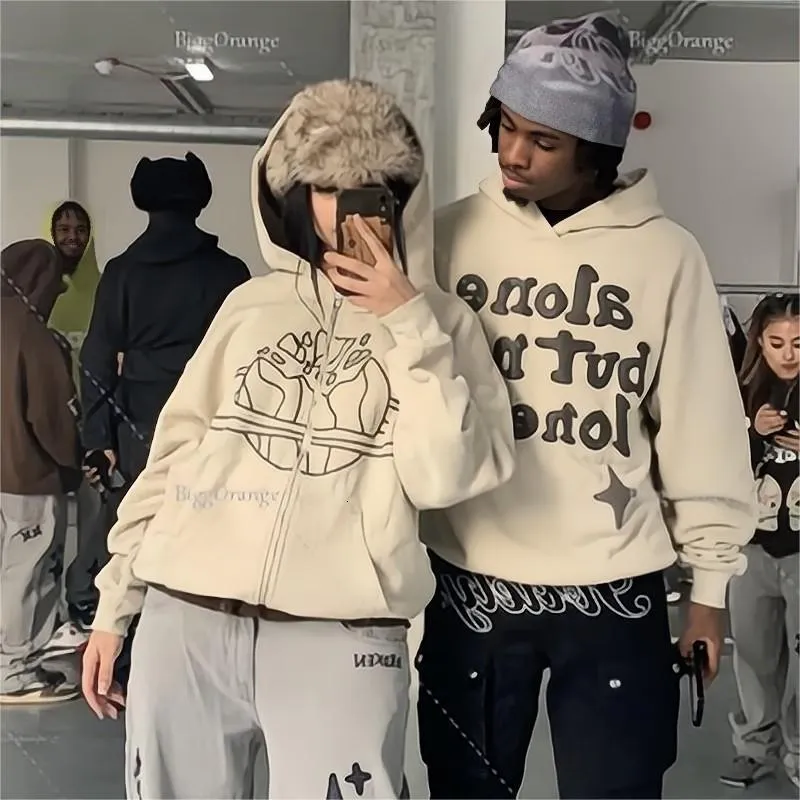 Sweats à capuche pour femmes Sweatshirts de haute qualité Zip surdimensionné à capuche Shao Harajuku sweat à capuche imprimé graphique Streetwear femmes hauts pour couple sweats à capuche grande taille 221129