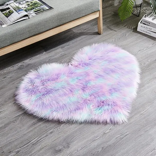 30*40cm tappeto cuore s tappeto di lana artificiale pelle di