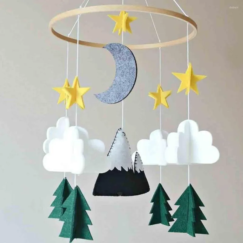 Decorative Flowers Boys/Girls Baby Crib Mobile Woodland Night Nursery Decoration Felt