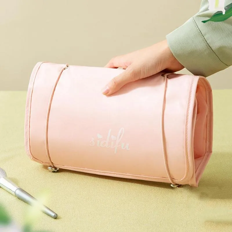 Storage Bags 4 In 1 Nylon Brushes Lipstick Organizer Drawstring Zipper Toiletry Makeup Separable Toiletries For Travel
