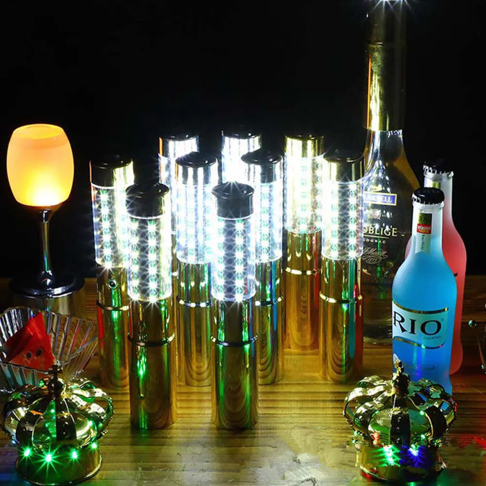 Laddarble LED Strobe Baton Champagne Wine Bottle Flashing Stick Light For KTV Bar Birthday Weddings Party Diy Decorations