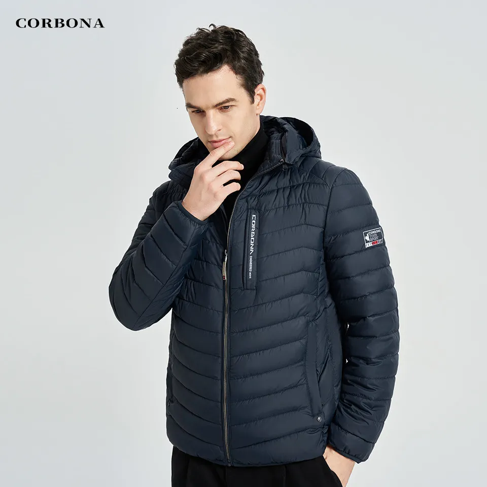 Mens Down Parkas Corbona Outono Mans Jaqueta de Inverno Negócios Casual Leve Algodão Selecionado Outwear Casaco Esportivo Oversize Roupas Masculinas Homme 221129