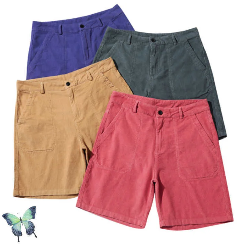 Shorts pour hommes Four Candy Color Blank Shorts en velours côtelé M 3XL T221129 T221129