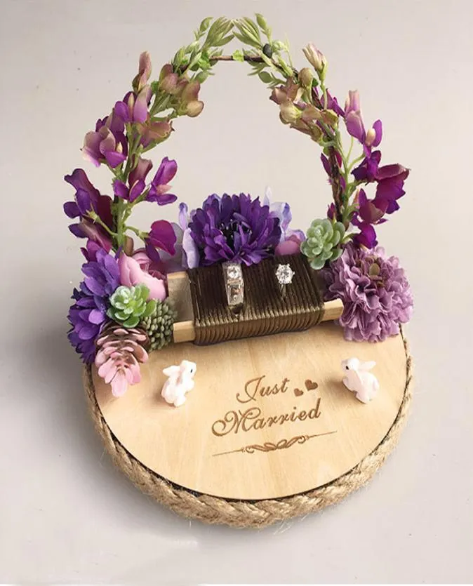 Wedding day ring holder deals