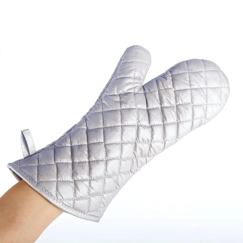 Küchenhandschuh, silberbeschichteter Ofenhandschuh, Backwaren, Antifouling, 37 cm, extra lange, hitzebeständige Handschuhe für Küche, Kochen, Mikrowelle, Ofen 1223759